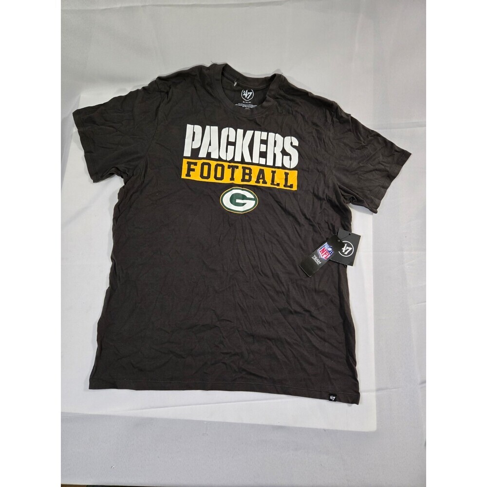 Green Bay Packers NFL 47 Apparel Unisex Heavy Cotton Tee Black XL